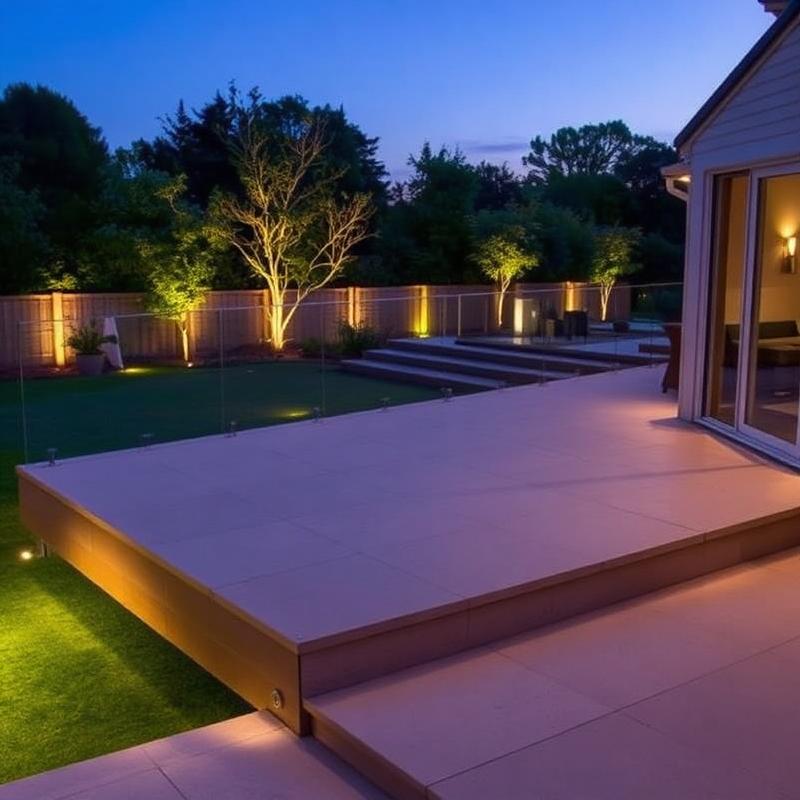 Raised porcelain patio